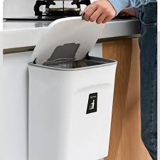 7L Wall-Mounted Bathroom Trash Can with Lid